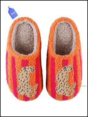 Womens Mens Animal Slippers Memory Foam Fleece Lined Slip On House Shoes